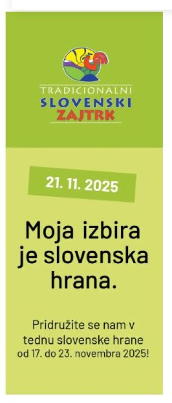 TEDEN SLOVENSKE HRANE IN TRADICIONALNI SLOVENSKI ZAJTRK